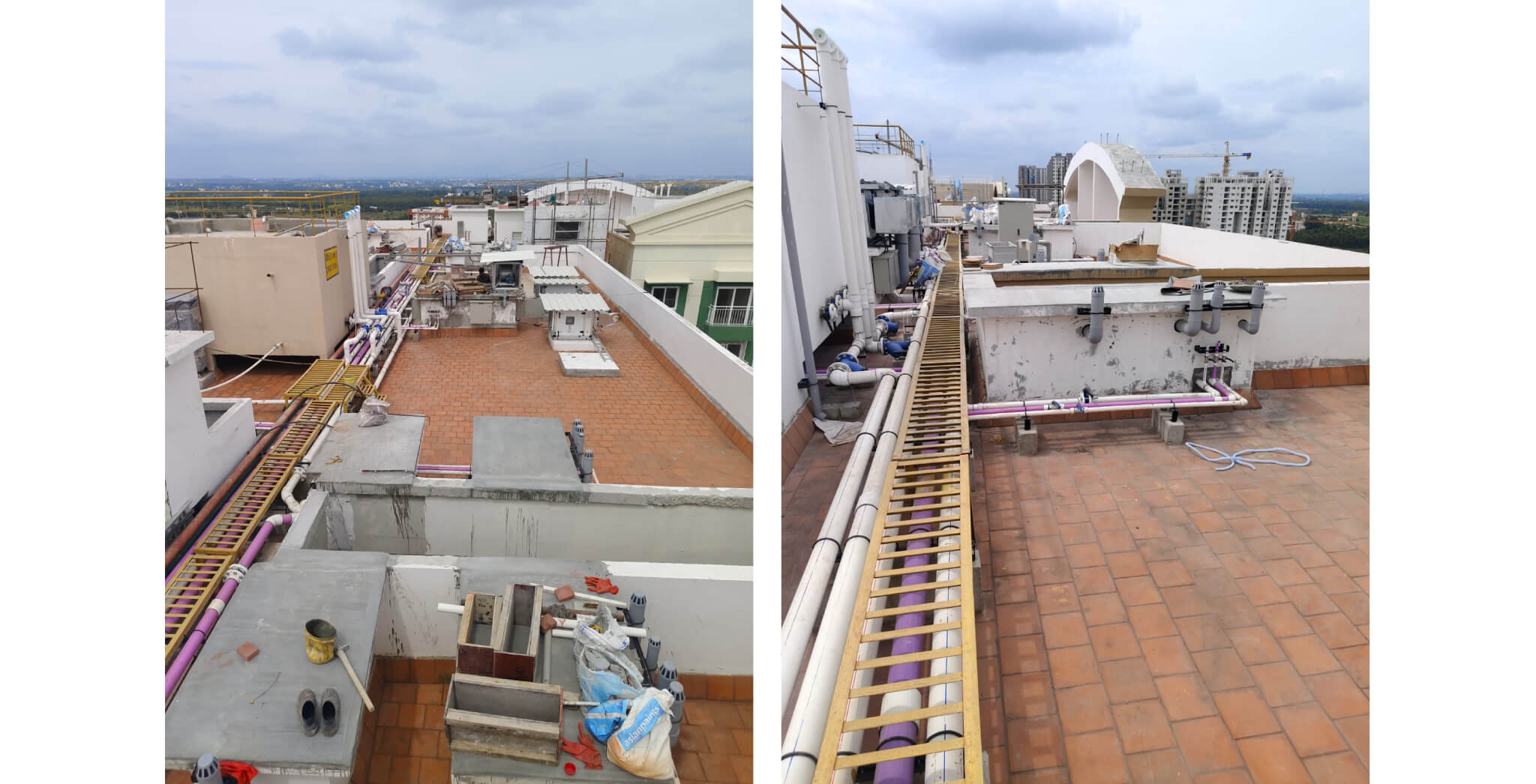  Above terrace painting and services work in progress  - Status Images 15