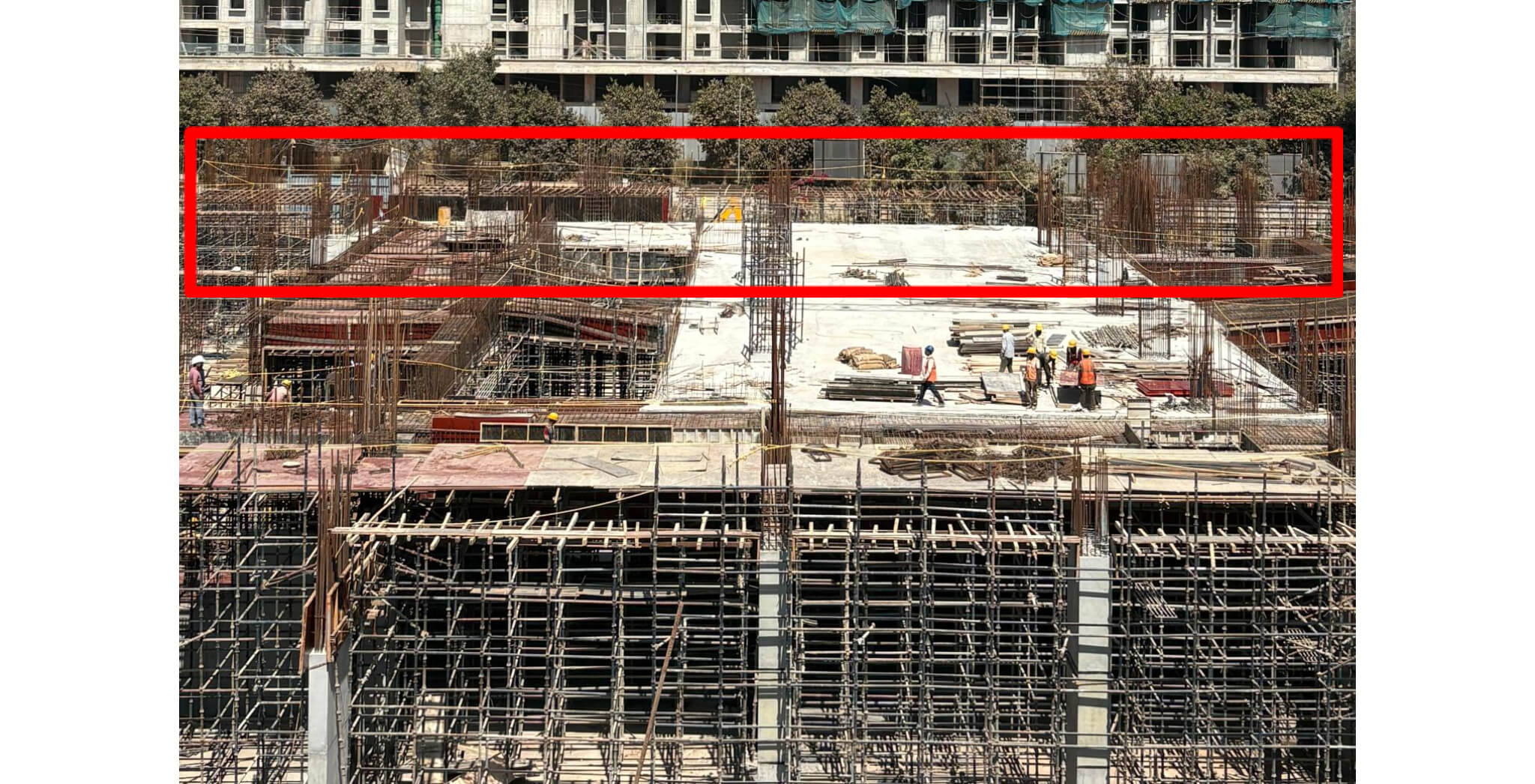  WING A - First floor slab concreting in progress - Status Images 6