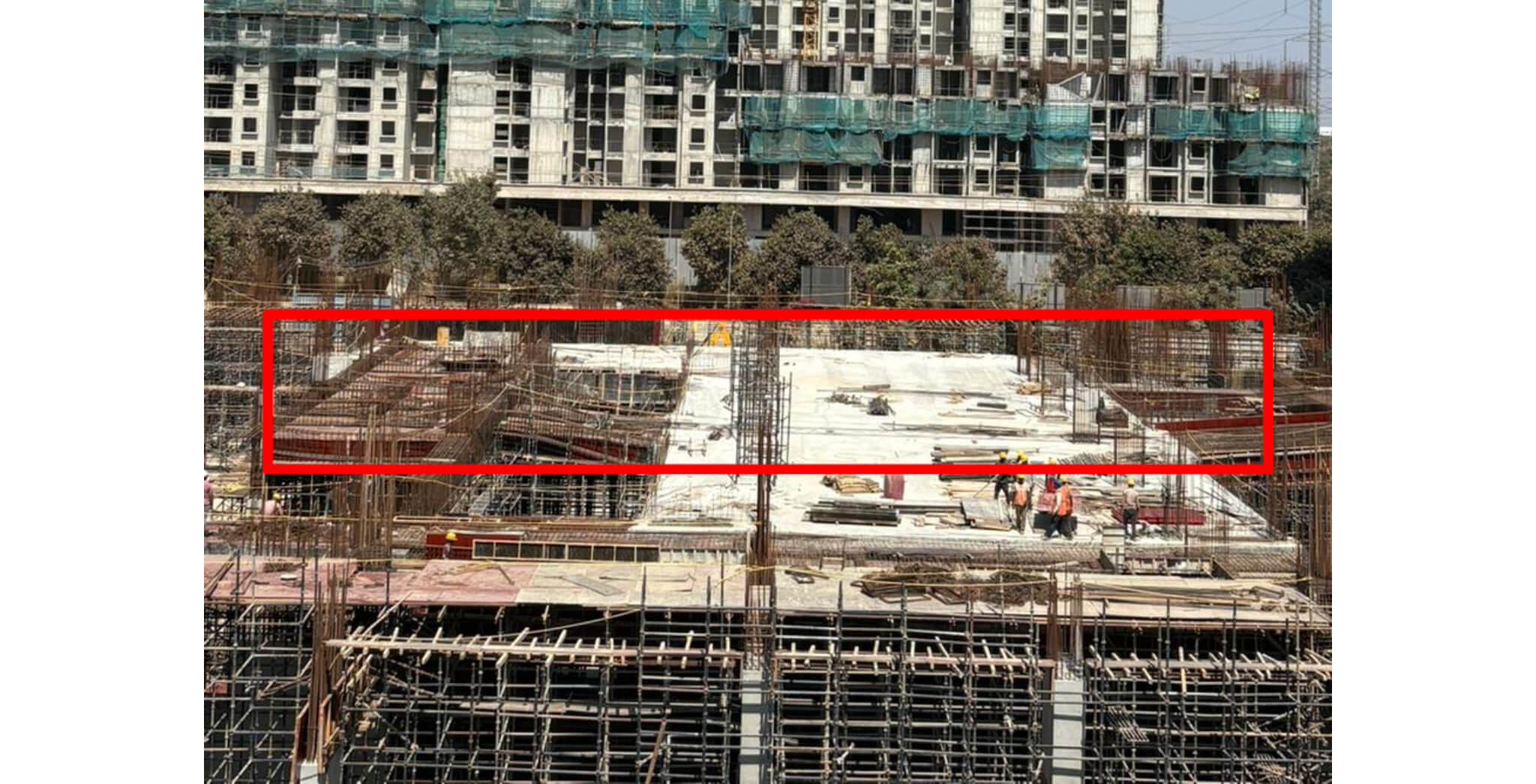  WING B - First floor slab shuttering in progress - Status Images 7