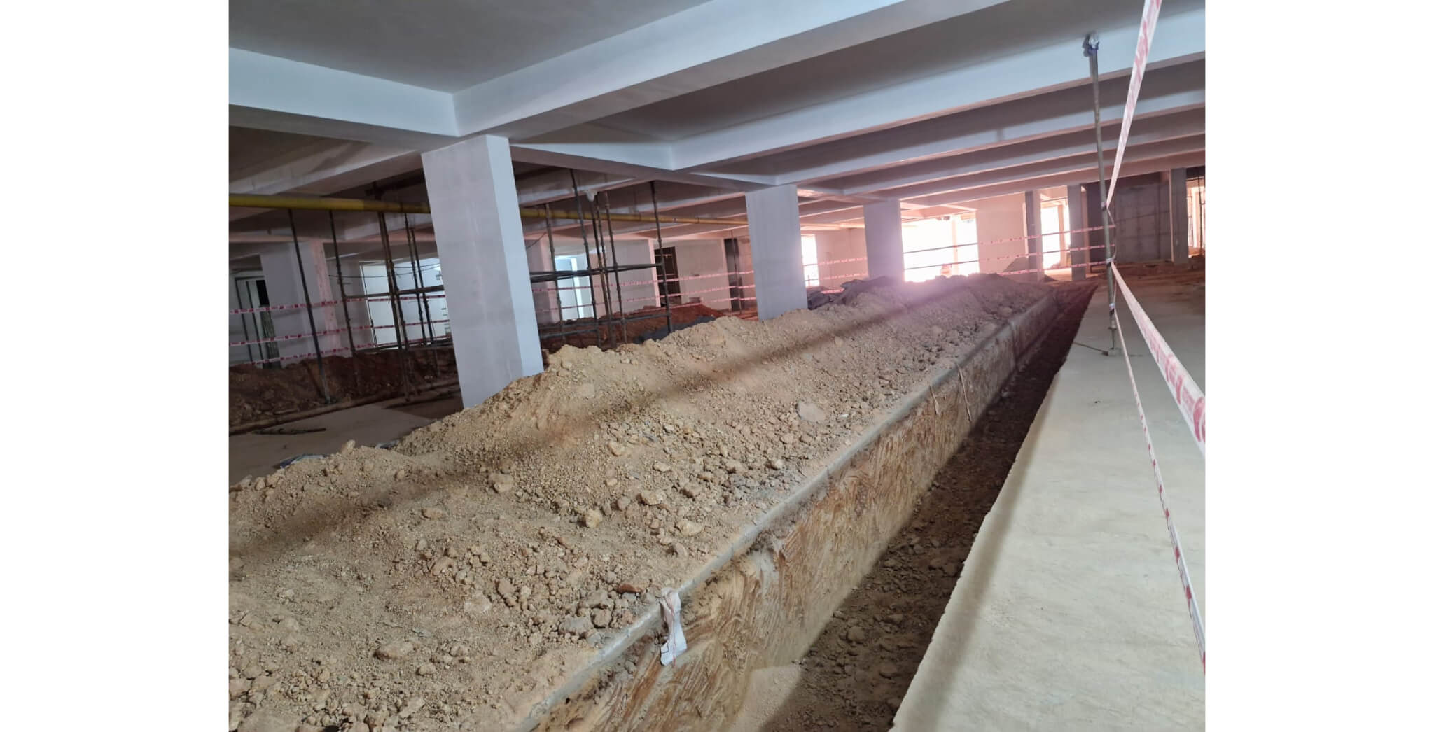  Lower basement pipes laying work in progress - Status Images 7