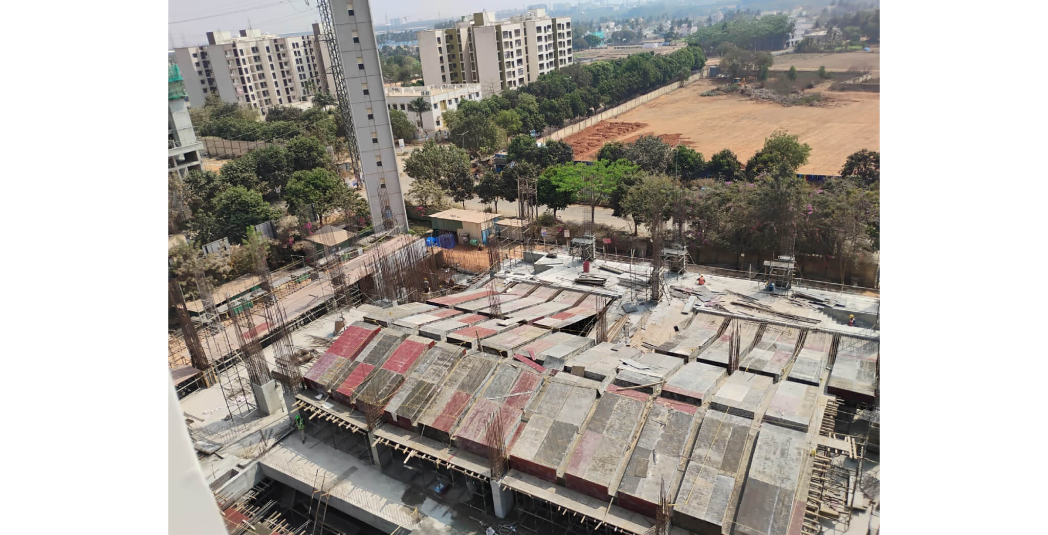  wing B - Second floor beam shuttering work in progress. - Status Images 1