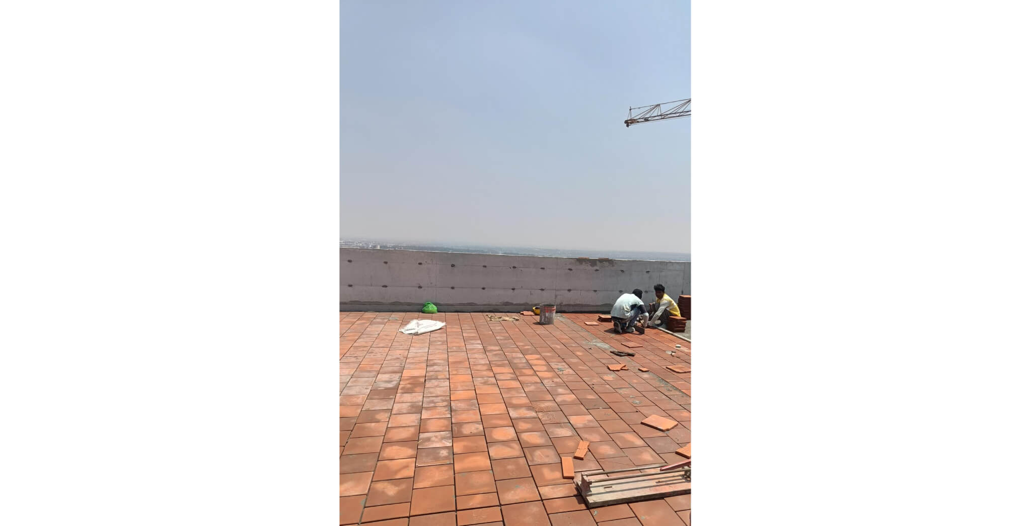  Terrace clay tile work in progress - Status Images 14