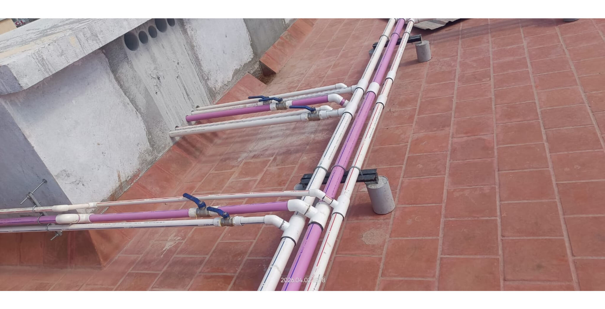 Mar 2026 - Brigade Orchards Fairmont Tower A and B: Terrace piping work in progress