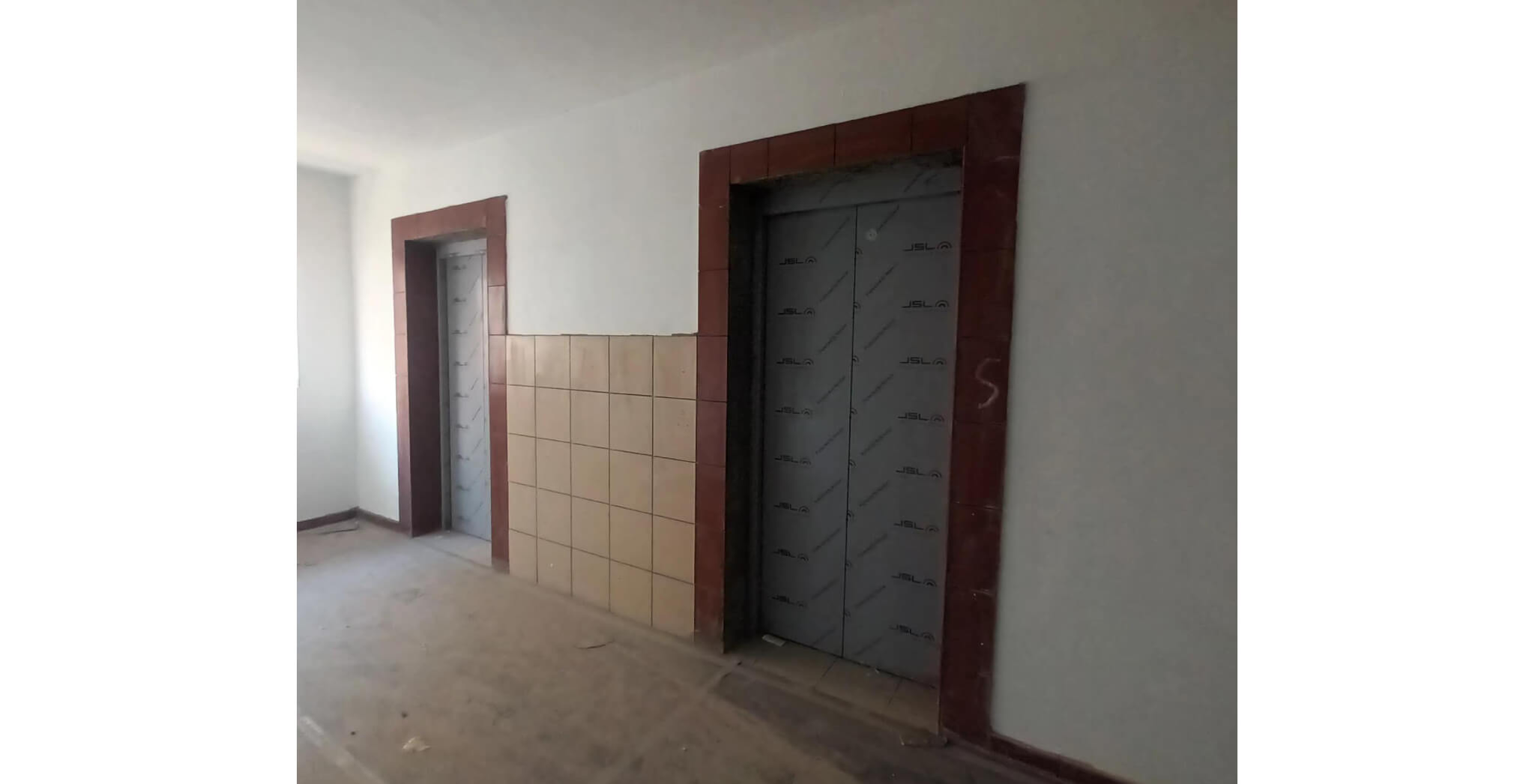  Lift Dado Tiling work and Corridor Area Painting work in progress - Status Images 10
