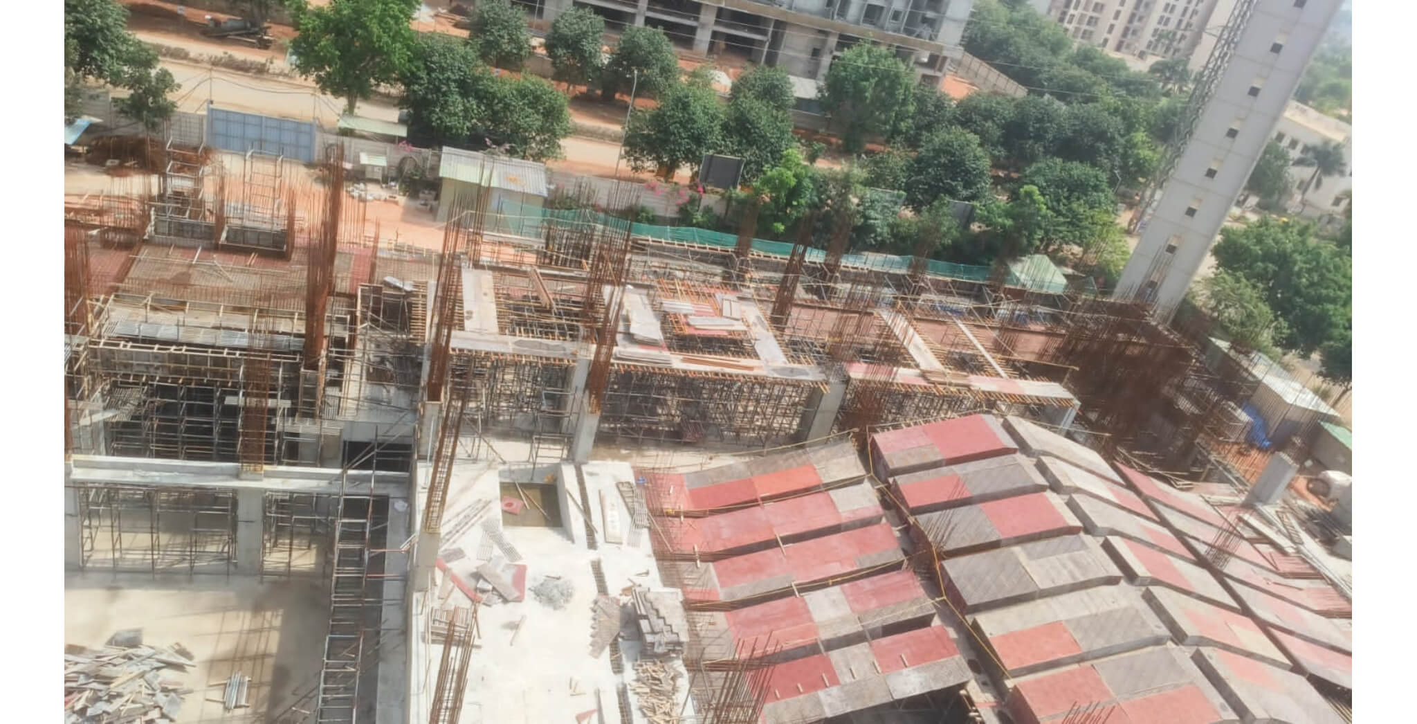  Tower A - First floor slab reinforcement work in progress. - Status Images 4