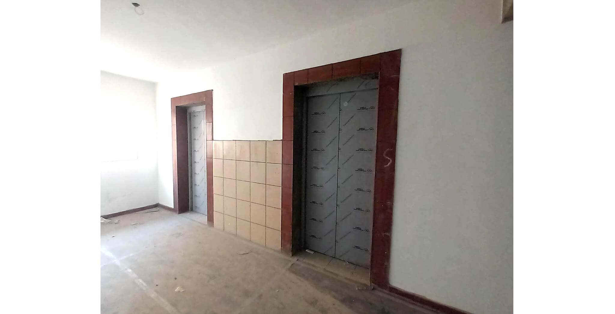  Lift Dado Tiling work and Corridor Area Painting work in progress - Status Images 9