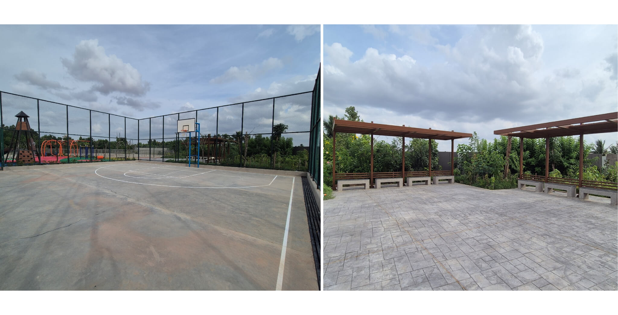 Aug 2026 -  Half basketball court & Seating pavilion