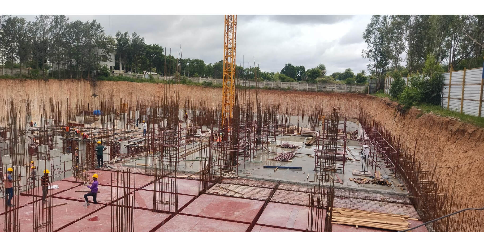 Aug 2026 - Upper Basement Shuttering Works In Progress. Part of slab is cast Aug 2026 - Upper Basement Shuttering Works In Progress. Part of slab is cast