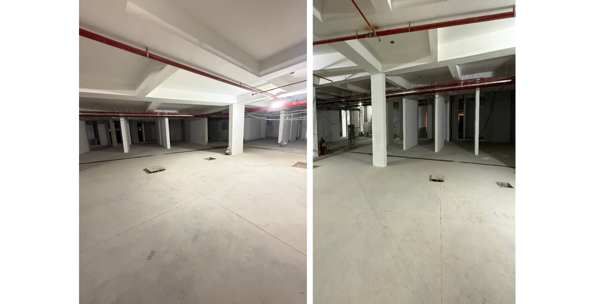  Basement - VDF flooring ,painting and Services work in progress - Status Images 9